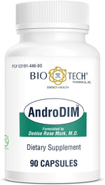 The front side of  an AndroDIM dietary supplement bottle