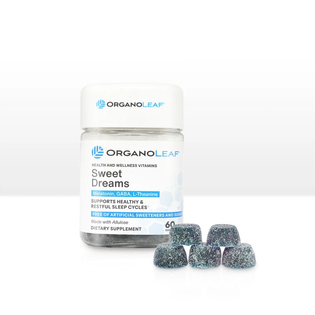 Organoleaf Sweet Dreams: Melatonin, GABA & L-Theanine Sugar-Free Gummies