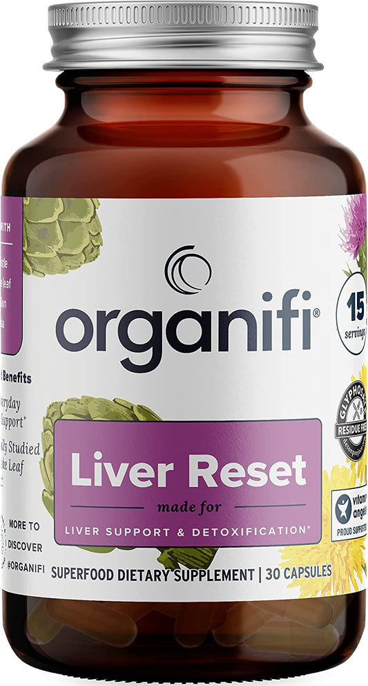 the front side of the Organifi Liver Reset bottle